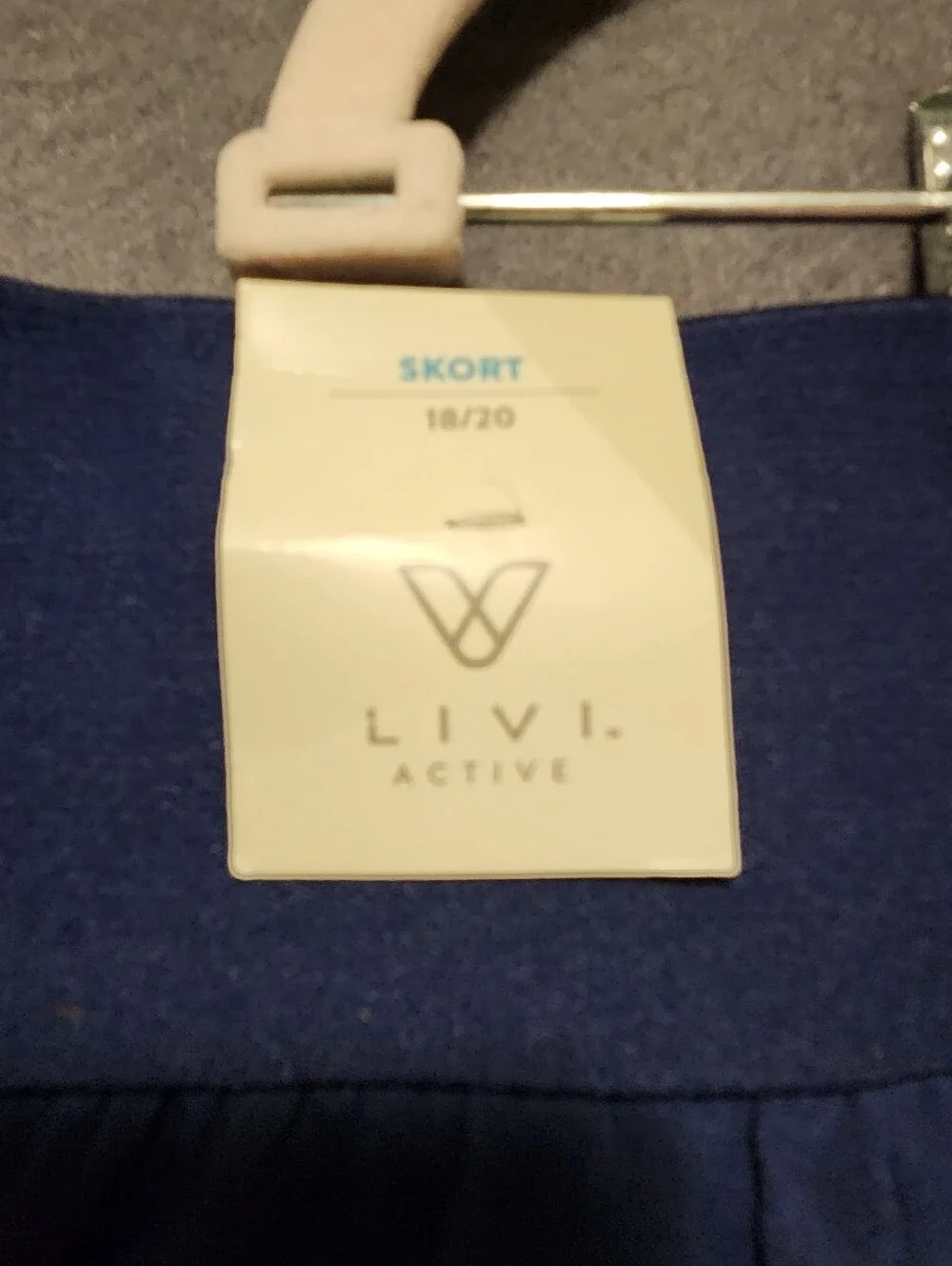 Livi Active Skort Women Size 18/20 Blue Pleats Pockets Tennis Athletic